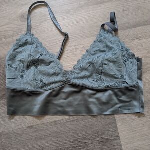 Danskin Gray Lace Triangle Bra